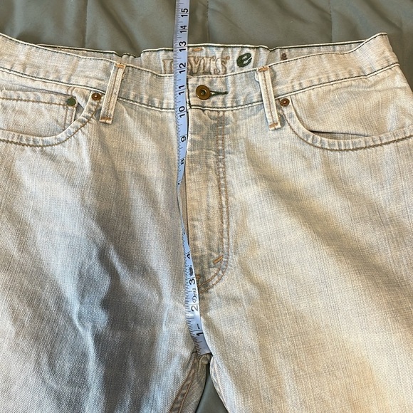 Levi’s Eco 539 Jeans Vintage Straight 36x30 Blue White Green Tab Denim Organic - Picture 15 of 16